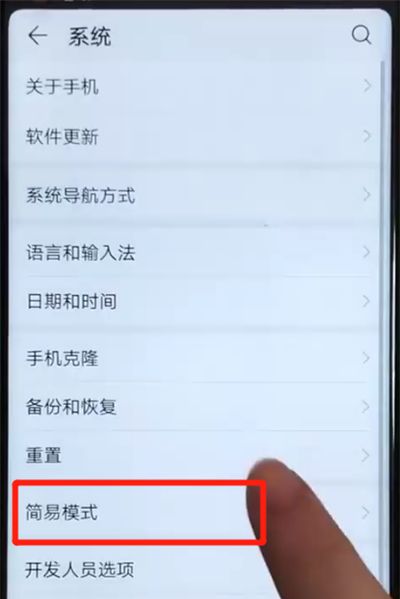 荣耀v20开启简易模式的操作教程截图