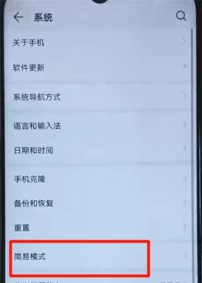 荣耀20i进入简易模式的简单操作教程截图