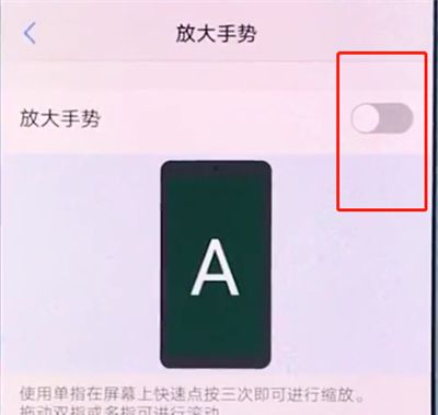 vivox20中打开放大手势的详细过程截图