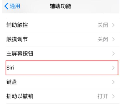 苹果手机设置通过文字召唤Siri的操作过程截图