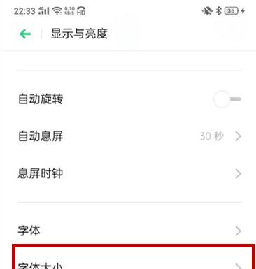 realme x修改字体大小的操作过程截图