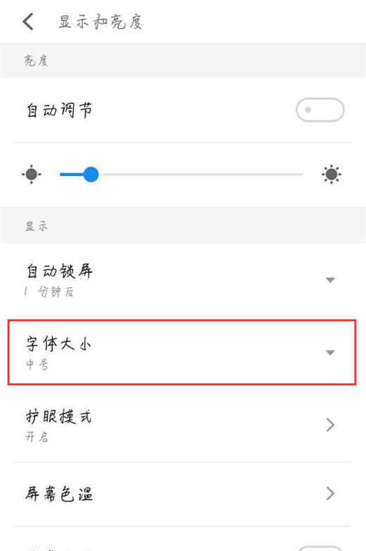 魅族16x设置字体大小的操作过程截图