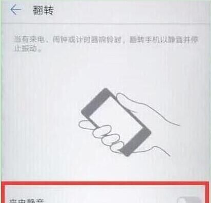 在华为畅享9s中设置翻转静音的具体步骤截图