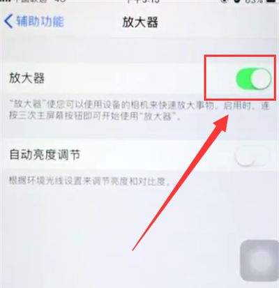 苹果6plus中打开放大器的简单操作截图