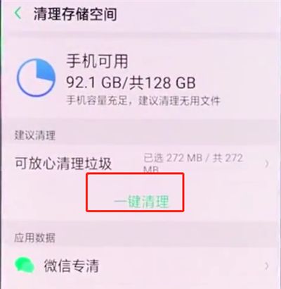 oppo手机中清理垃圾的操作方法截图