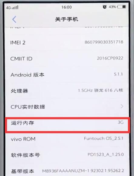 vivo手机中查看运行内存的详细方法截图