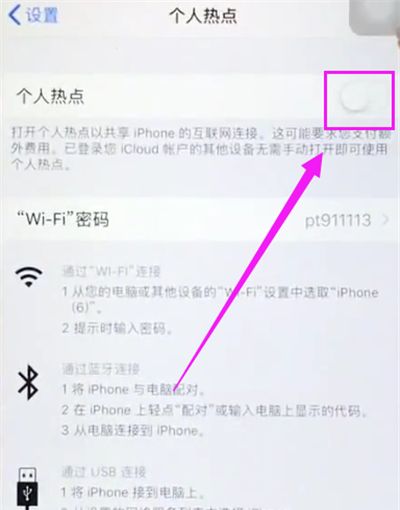 苹果6plus中打开个人热点的简单步骤截图
