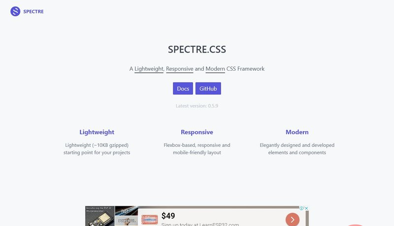 Spectrecss CSS Framework