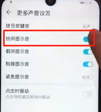 荣耀10青春版关闭锁屏提示音的操作过程截图