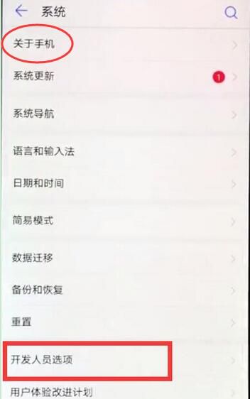 荣耀8x开启开发者选项的操作流程截图