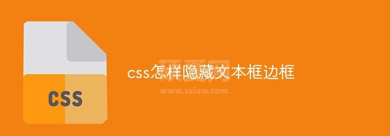 css怎样隐藏文本框边框