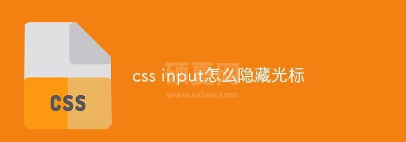 css input怎么隐藏光标