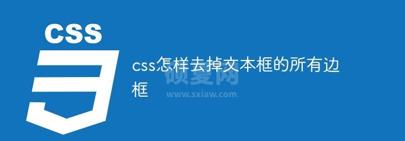 css怎样去掉文本框的所有边框