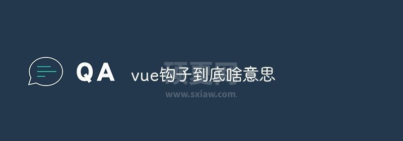 vue钩子到底啥意思