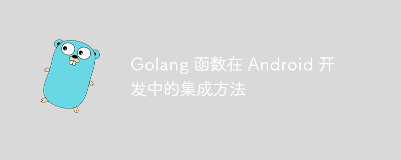 Golang 函数在 Android 开发中的集成方法