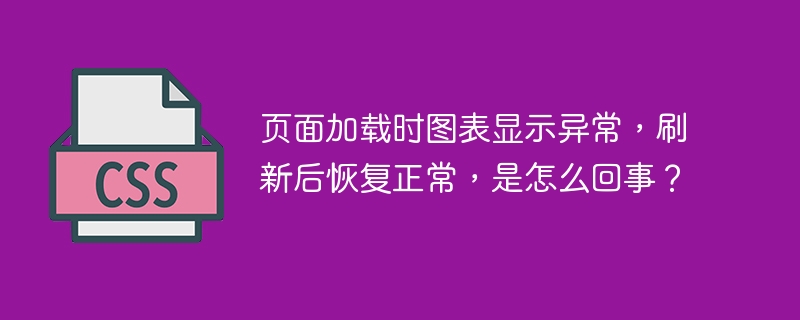 页面加载时图表显示异常，刷新后恢复正常，是怎么回事？