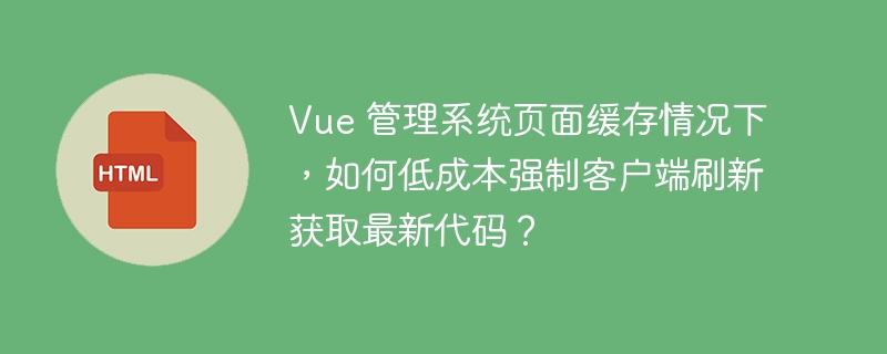 Vue 管理系统页面缓存情况下，如何低成本强制客户端刷新获取最新代码？