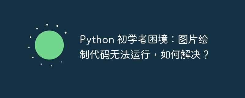 Python 初学者困境：图片绘制代码无法运行，如何解决？