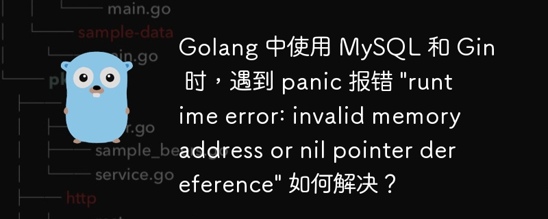 Golang 中使用 MySQL 和 Gin 时，遇到 panic 报错 \&quot;runtime error: invalid memory address or nil pointer dereference\&quot; 如何解决？