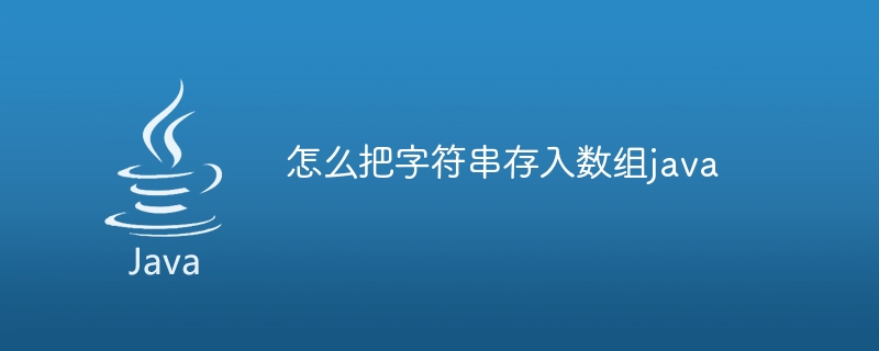 怎么把字符串存入数组java