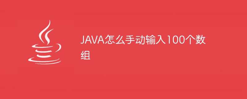 JAVA怎么手动输入100个数组