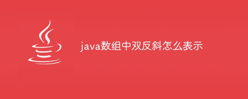 java数组中双反斜怎么表示