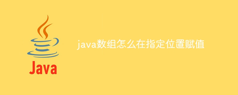 java数组怎么在指定位置赋值