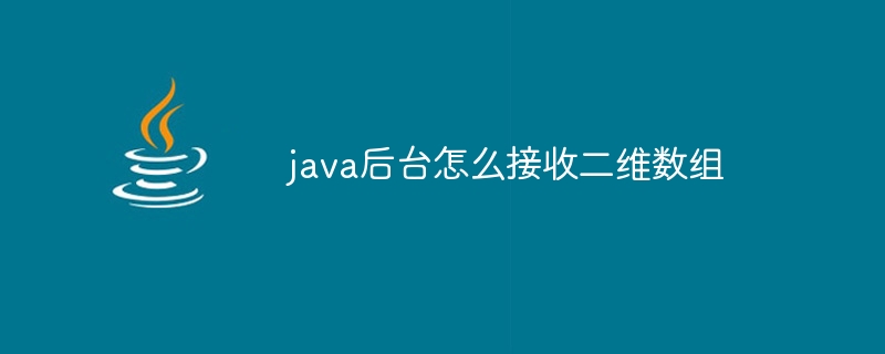 java后台怎么接收二维数组