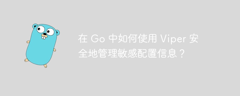 在 Go 中如何使用 Viper 安全地管理敏感配置信息？