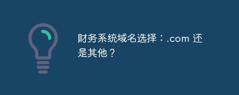 财务系统域名选择：.com 还是其他？