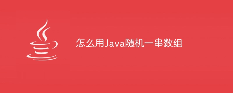 怎么用Java随机一串数组