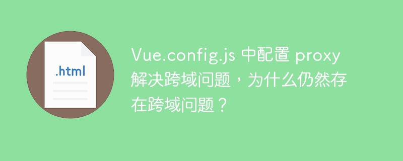 Vue.config.js 中配置 proxy 解决跨域问题，为什么仍然存在跨域问题？