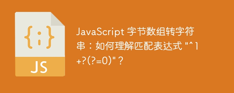 JavaScript 字节数组转字符串：如何理解匹配表达式 &quot;^1+?(?=0)&quot;？