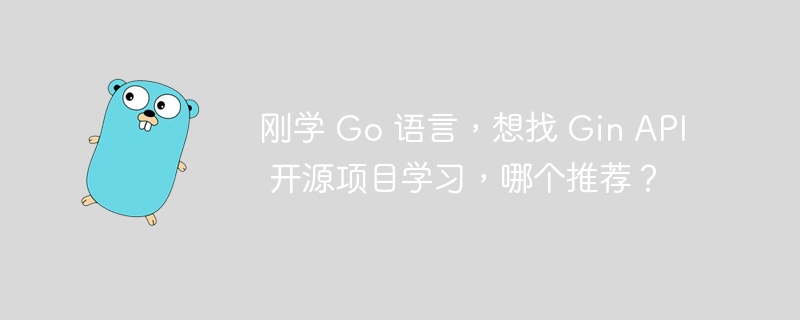 刚学 Go 语言，想找 Gin API 开源项目学习，哪个推荐？