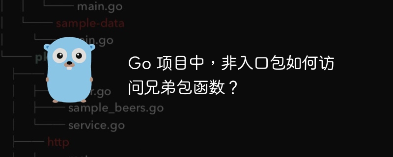 Go 项目中，非入口包如何访问兄弟包函数？