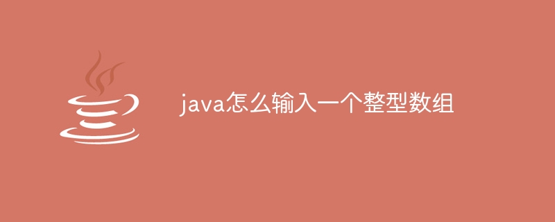 java怎么输入一个整型数组