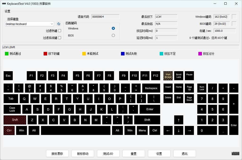 PassMark KeyboardTest(键盘测试)