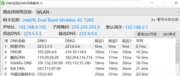 DNS优选工具(最好的DNS设置工具) v2020绿色版