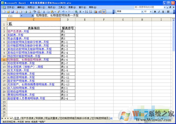 财务报表模板下载