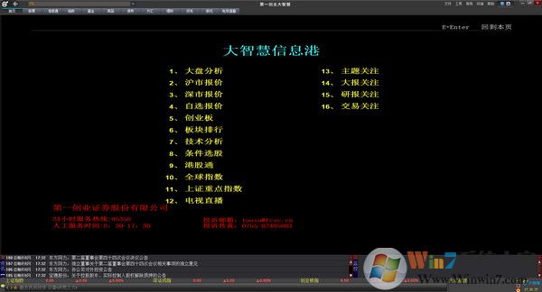 第一创业大智慧股票分析软件专业版 V7.60官方版