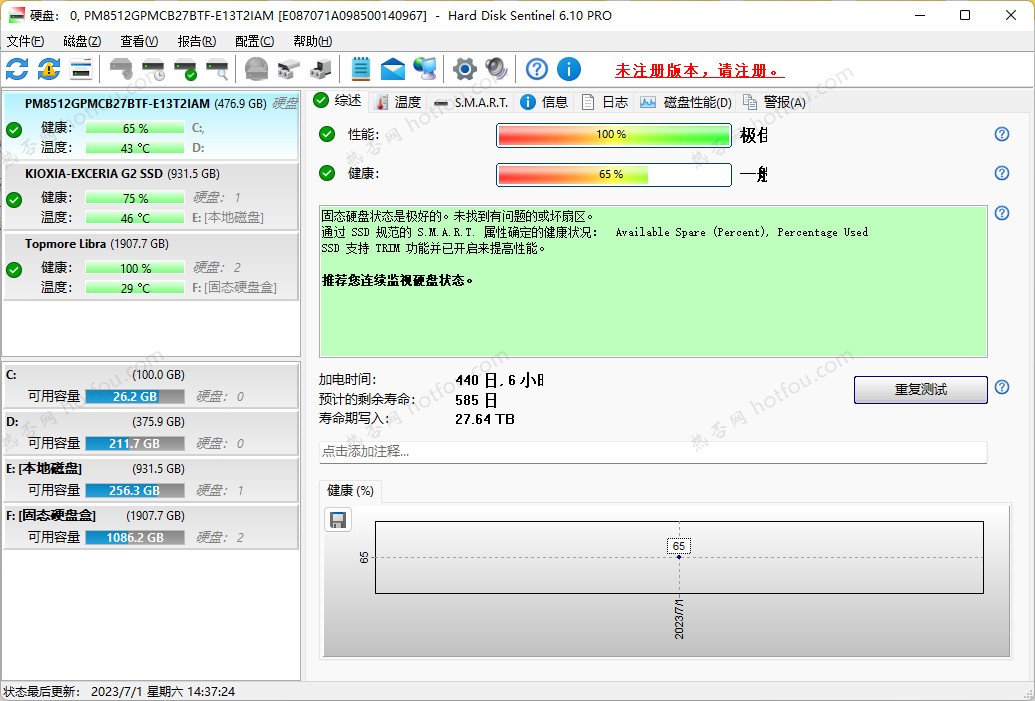 硬盘哨兵(Hard Disk Sentinel)中文破解版下载 V5.7绿色版