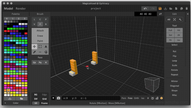 MagicaVoxel软件截图