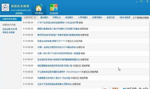 舆情监控系统下载_互联网锐眼舆情监控系统2018免费版