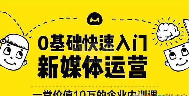 0基础快速入门新媒体运营培训教程完整版百度网盘资源