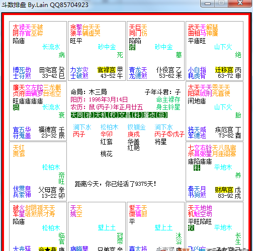 紫微斗数排盘软件