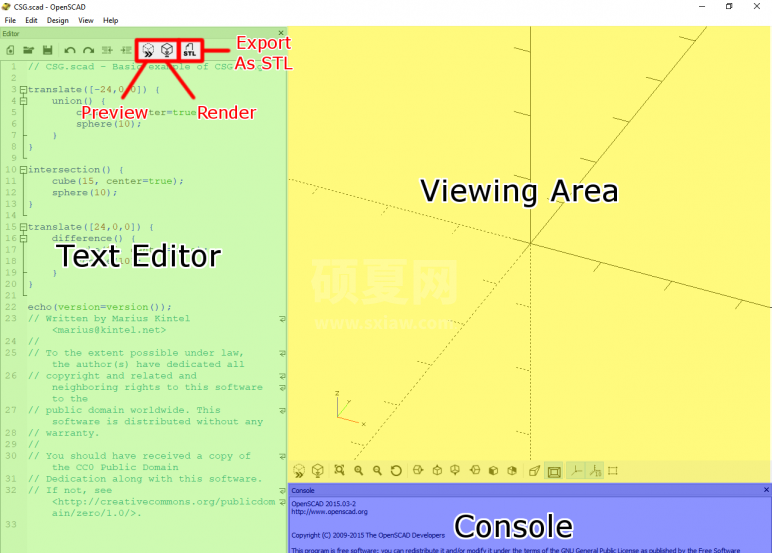 OpenSCAD三维建模