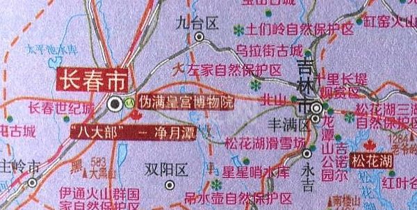 吉林旅游景点地图高清2024