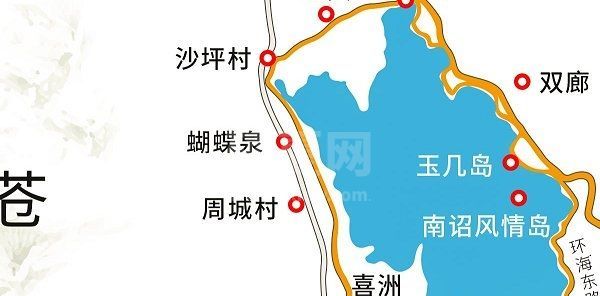 大理州洱海地图高清版2024