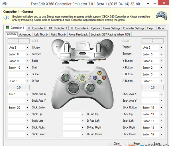 x360ce手柄模拟器