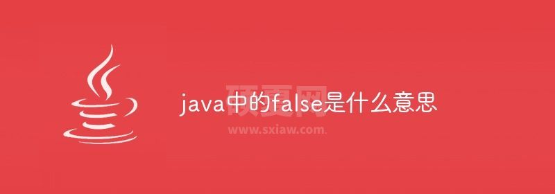 java中的false是什么意思